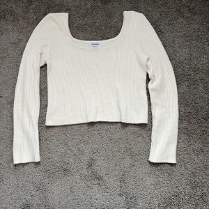 Old Navy Cream Ribbed Women's Top